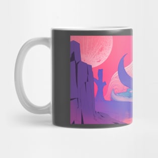 illustration hard to get with skull, dragon, and gem Mug